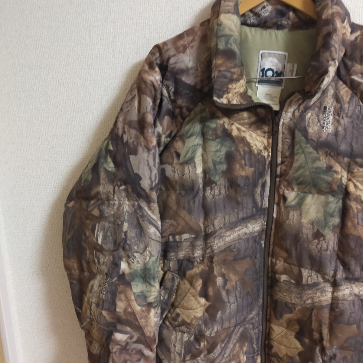 10X 90s リアルツリーカモ ダウンジャケット L 迷彩 カモフラ柄 グリーン系_画像5
