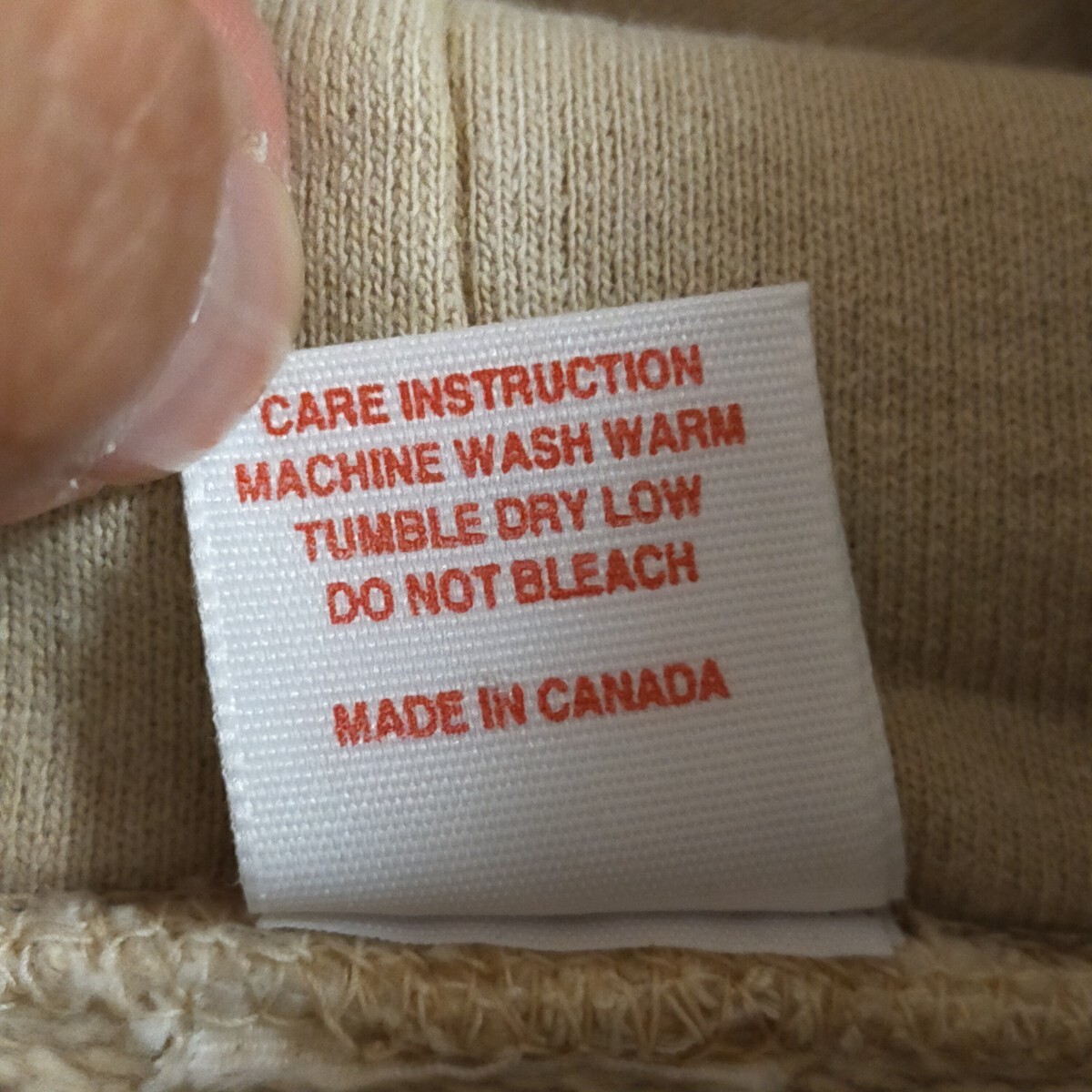 CHESWICK チェスウィック CANADA カナダ製 プルオーバーパーカー スウェットフーディ 東洋 アメカジ L ベージュ_画像6