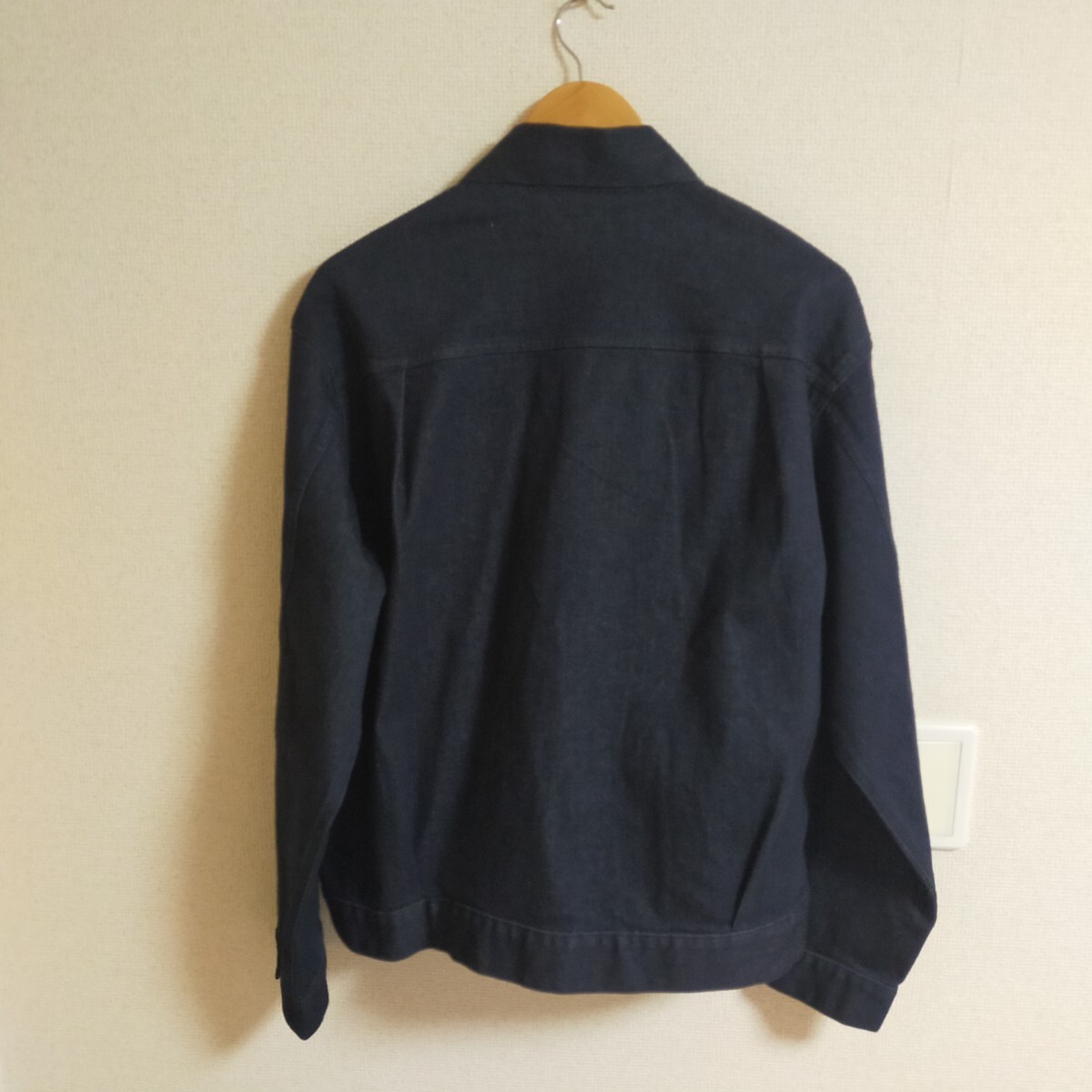 UNIQLO ユニクロ 1st デニムジャケット ファーストタイプ Gジャン オーバーサイズ ストレッチ L インディゴブルー 濃紺_画像2