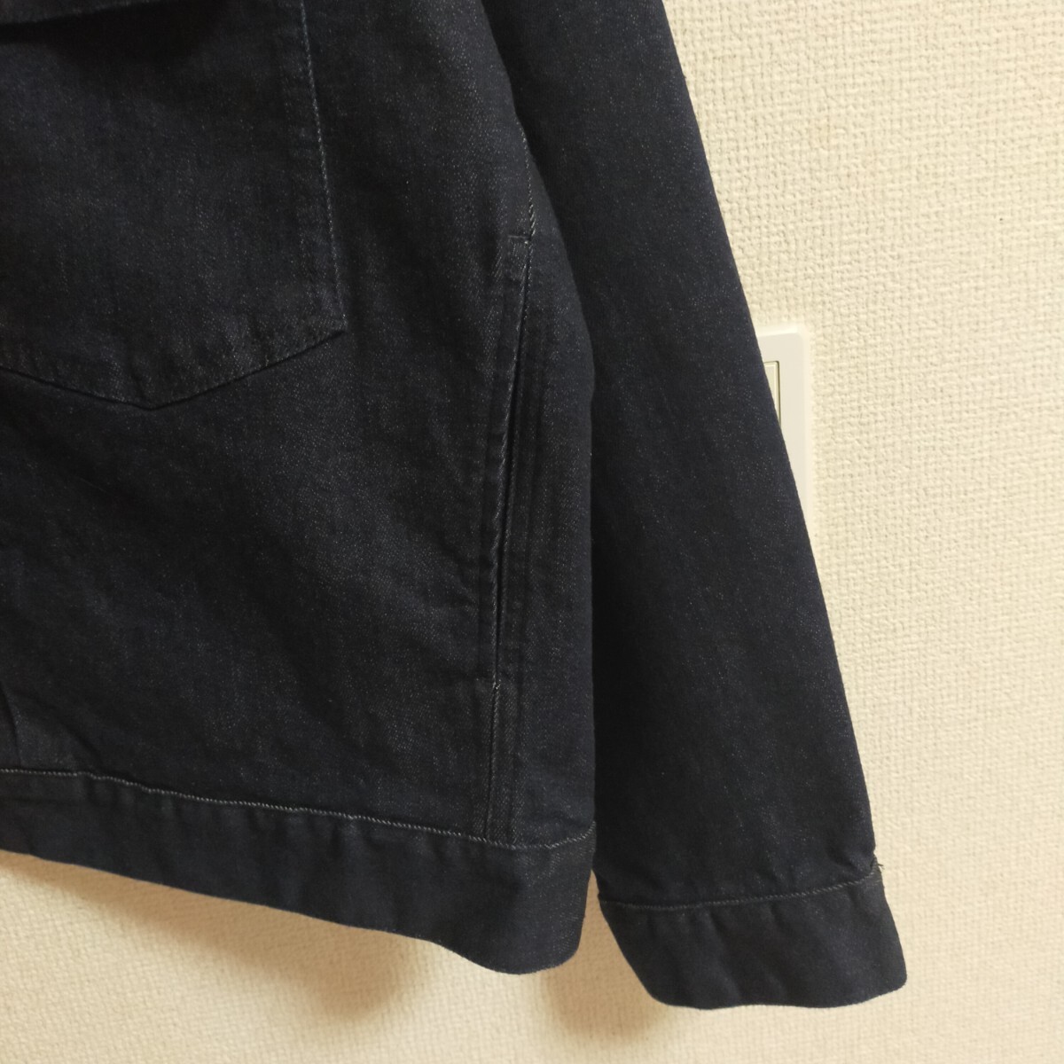 UNIQLO ユニクロ 1st デニムジャケット ファーストタイプ Gジャン オーバーサイズ ストレッチ L インディゴブルー 濃紺_画像5