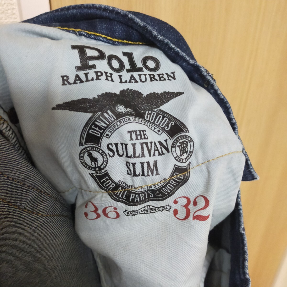 POLO RALPH LAUREN ポロ ラルフローレン SULLIVAN SLIM スリムジーンズ デニムパンツ ビッグサイズ W36 インディゴブルー _画像5