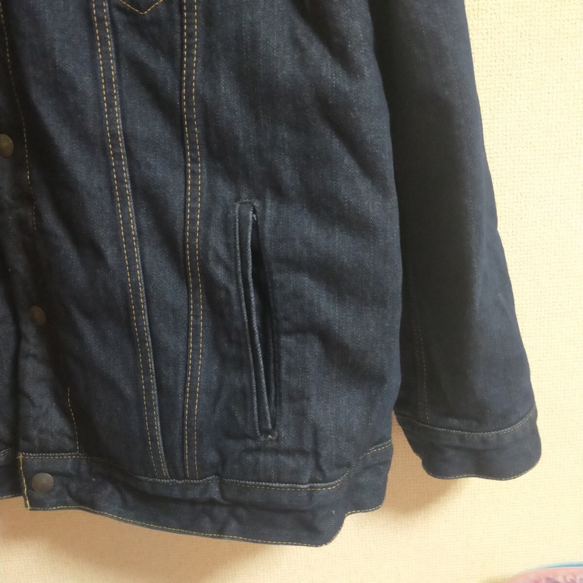 Levi's リーバイス ボアデニムジャケット ビッグサイズ Gジャン 3XL インディゴブルー 濃紺_画像7