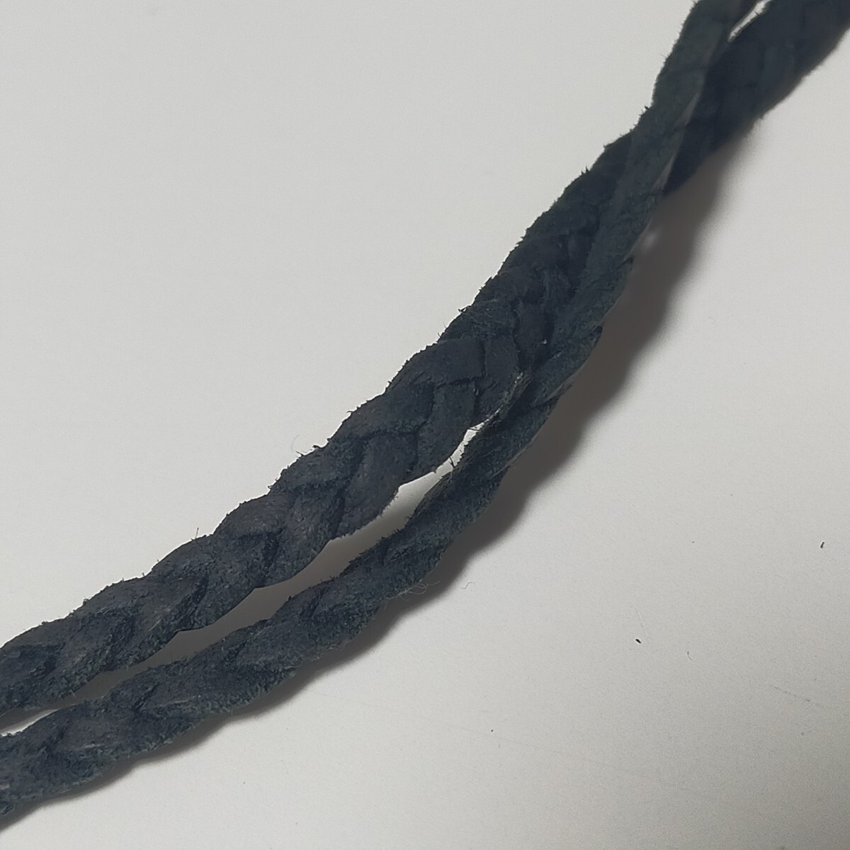 Shin's SCULPTURE シンズスカルプチャー ロングシリンダーネックレス 革紐 レザー ボロチップ 希少廃盤モデル silver925/シルバー925_画像4