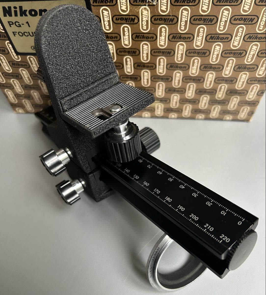 ［Nikon PG-1］ ニコン純正 フォーカシングステージ PG-1 動作確認済【中古美品】（元箱・取説コピー・レリーズAR-7・リングBR2 付属）_画像6
