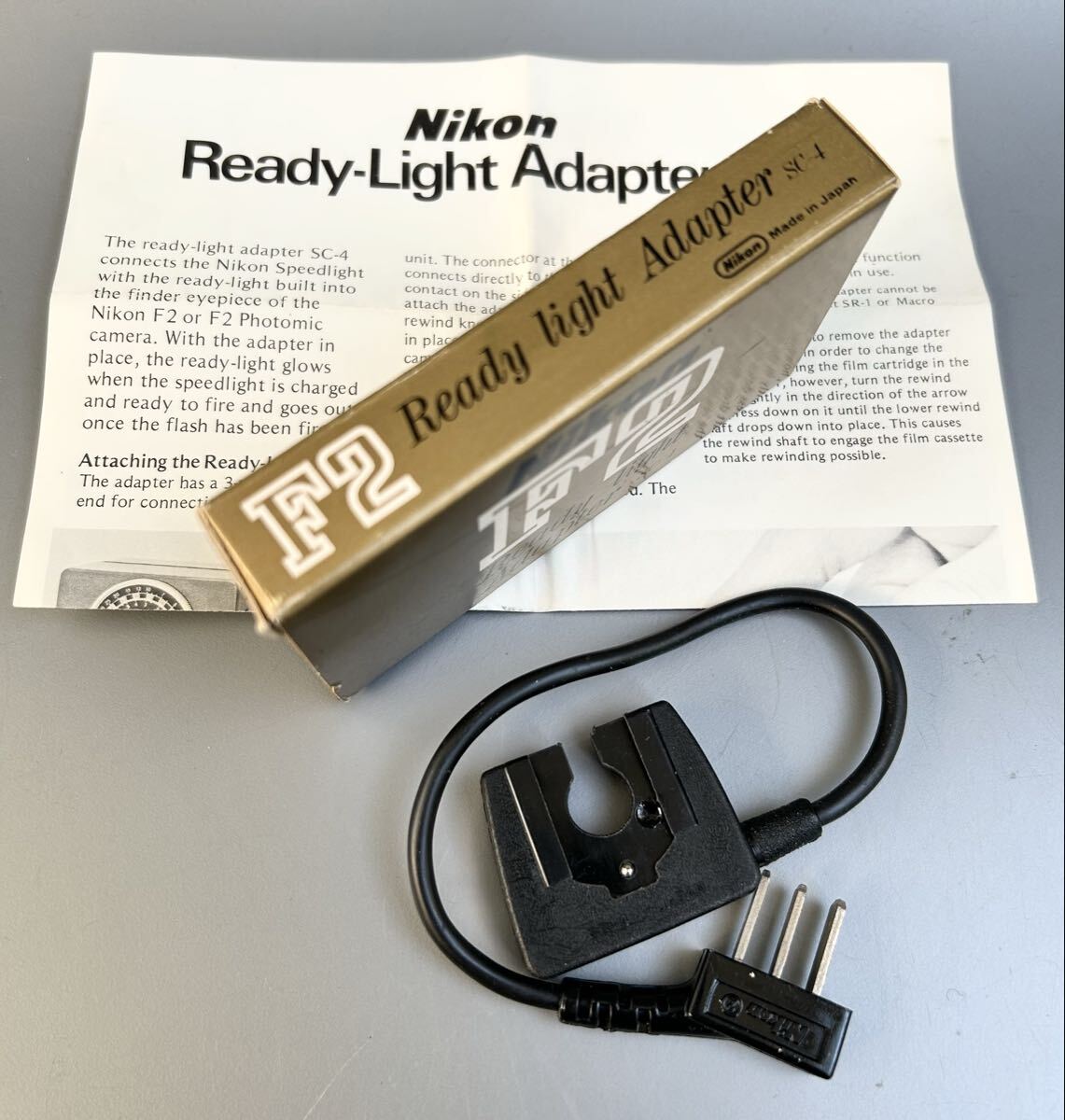 【稀少!】［Nikon F2 Ready light Adapter SC-4］ニコン F2用 レディライトアダプター Nikon SC-4 使用説明書・元箱付属【未使用品】 _画像2