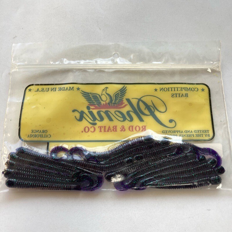 816403 フェニックス ソルトサターンワーム 3インチ リングワーム １５本 #ジューンバグ SATURN WORM 【状態 A/C】_画像2