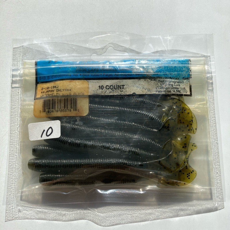 816708 新品 ゲーリーヤマモト ストレッチ40 (スレンダーグラブ) 10本 GARY YAMAMOTO #194 ウォーターメロンペッパー 【状態 S/C】_画像5