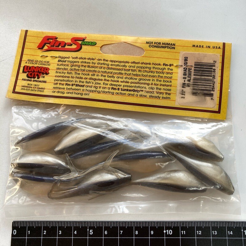 816762 新品 ランカーシティ フィンズシャッド 3.25インチ #アルワイフ LUNKER CITY 【状態 S/C】_画像2