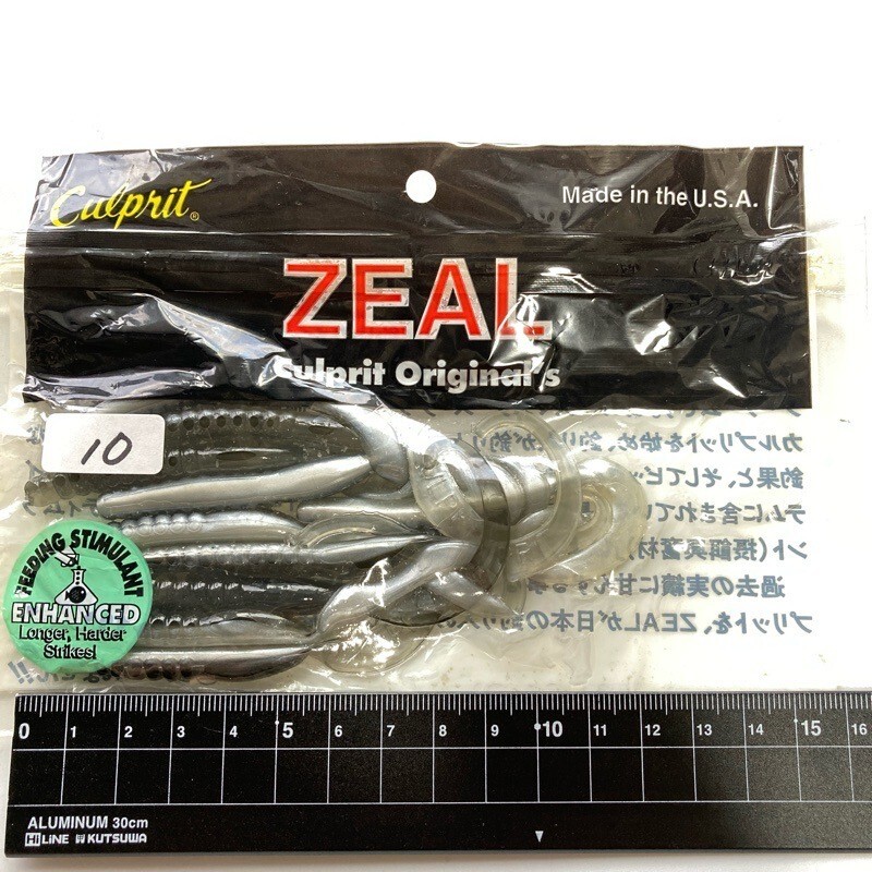 816781 新品 ZEAL カルプリット ワーム １０本 # ZEAL Culprit USA 【状態 S/C】５インチ～クラスと思います_画像1