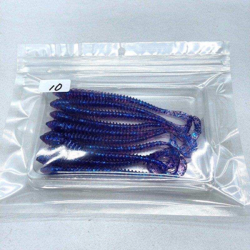 816792 リングワーム 4インチクラス １０本 RING WORM オールド品と思います。詳しい方お願いいたします。　【状態 B/C】_画像2