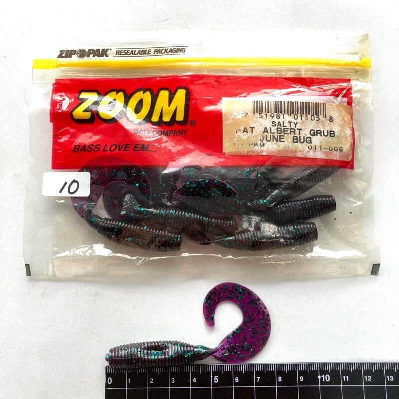 816923 新品 ZOOM/ZBC ファットアルバートグラブ １０本 #ジューンバグ ZOOM BAIT COMPANY ズーム　【状態 S/C】_画像1