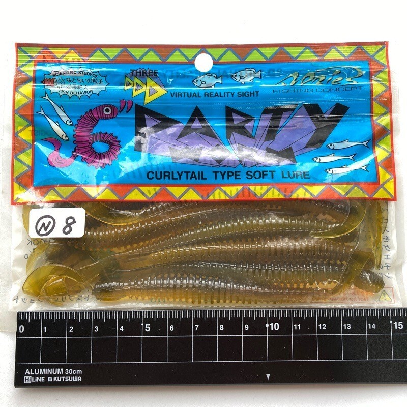 816944 新品 ティファ ノリーズ パーティワーム 6インチ 8本 #アユ? TIFA NORIES 田辺哲男監修 パーティーワーム【状態 S/C】_画像1