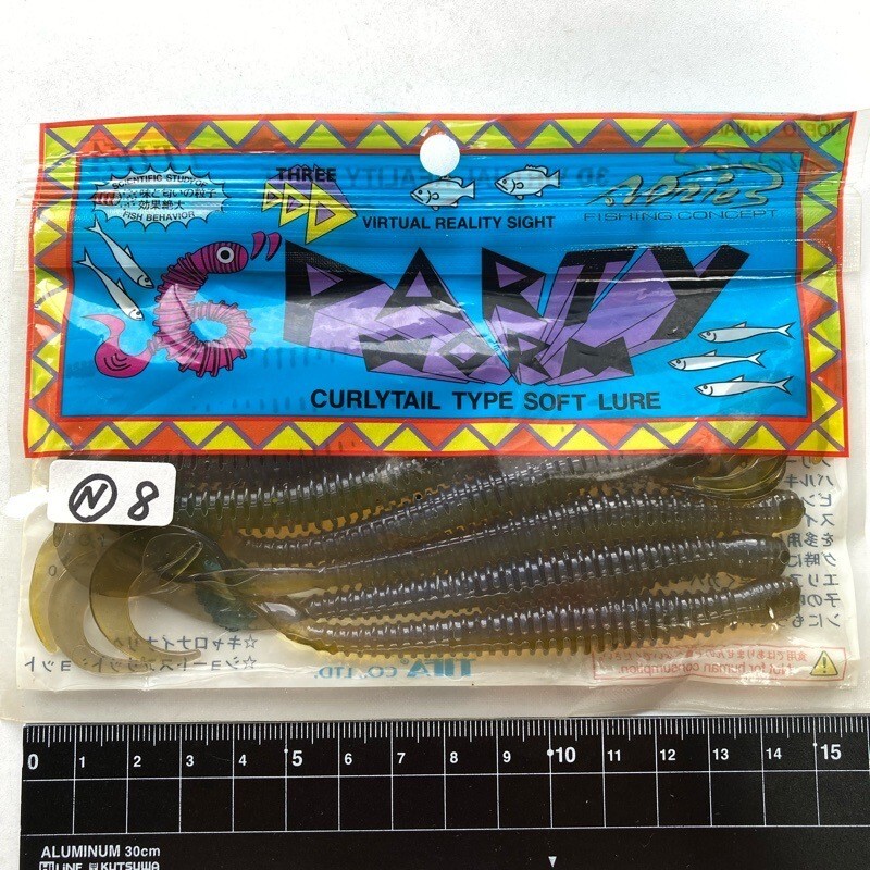 816945 新品 ティファ ノリーズ パーティワーム 6インチ ８本 #アユ？ TIFA NORIES 田辺哲男監修 パーティーワーム【状態 S/C】_画像1