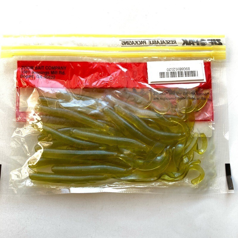 817164 ZOOM/ZBC Cテール カーリーテール １８本 #ウォーターメロンプロブルー ZOOM BAIT COMPANY ズーム 【状態 A/C】_画像3