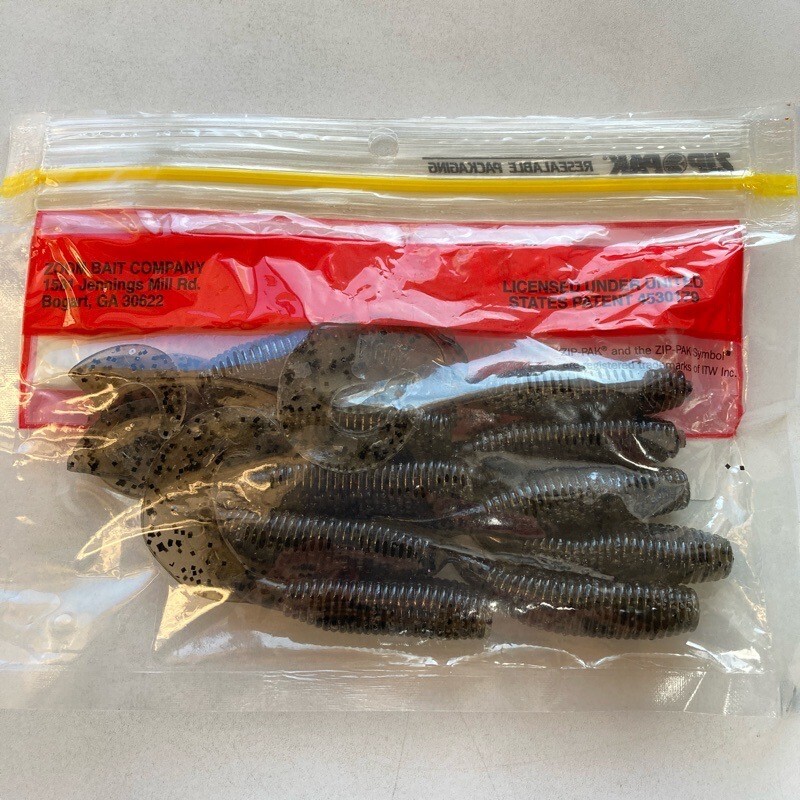 817194 新品 ZOOM/ZBC ファットアルバートグラブ １０本 #ソルト＆ペッパー ZOOM BAIT COMPANY ズーム　【状態 S/C】_画像4