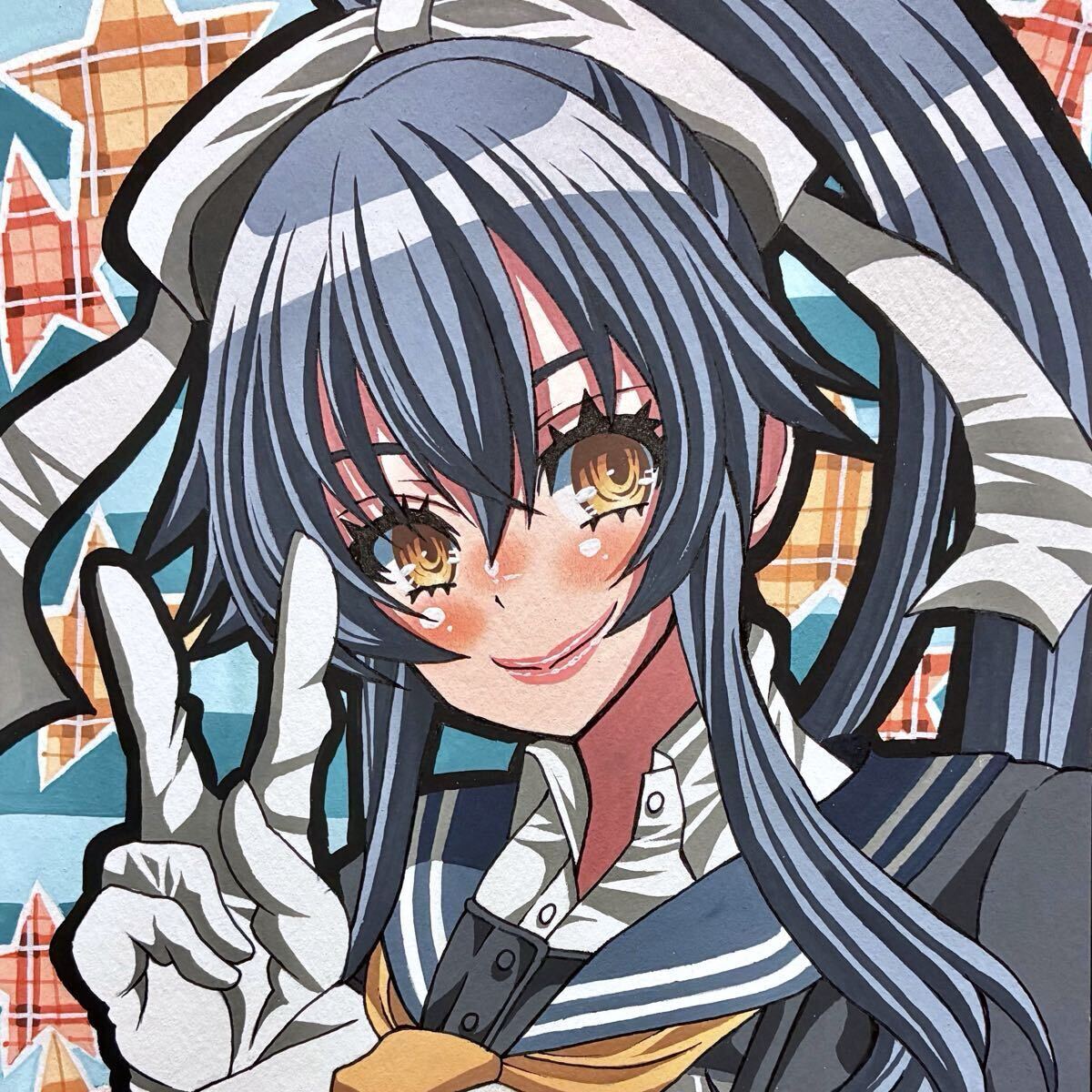 * такой же человек ручные иллюстрации *.. это расческа ..~ Kantai коллекция ~ стрела .*A4 размер *