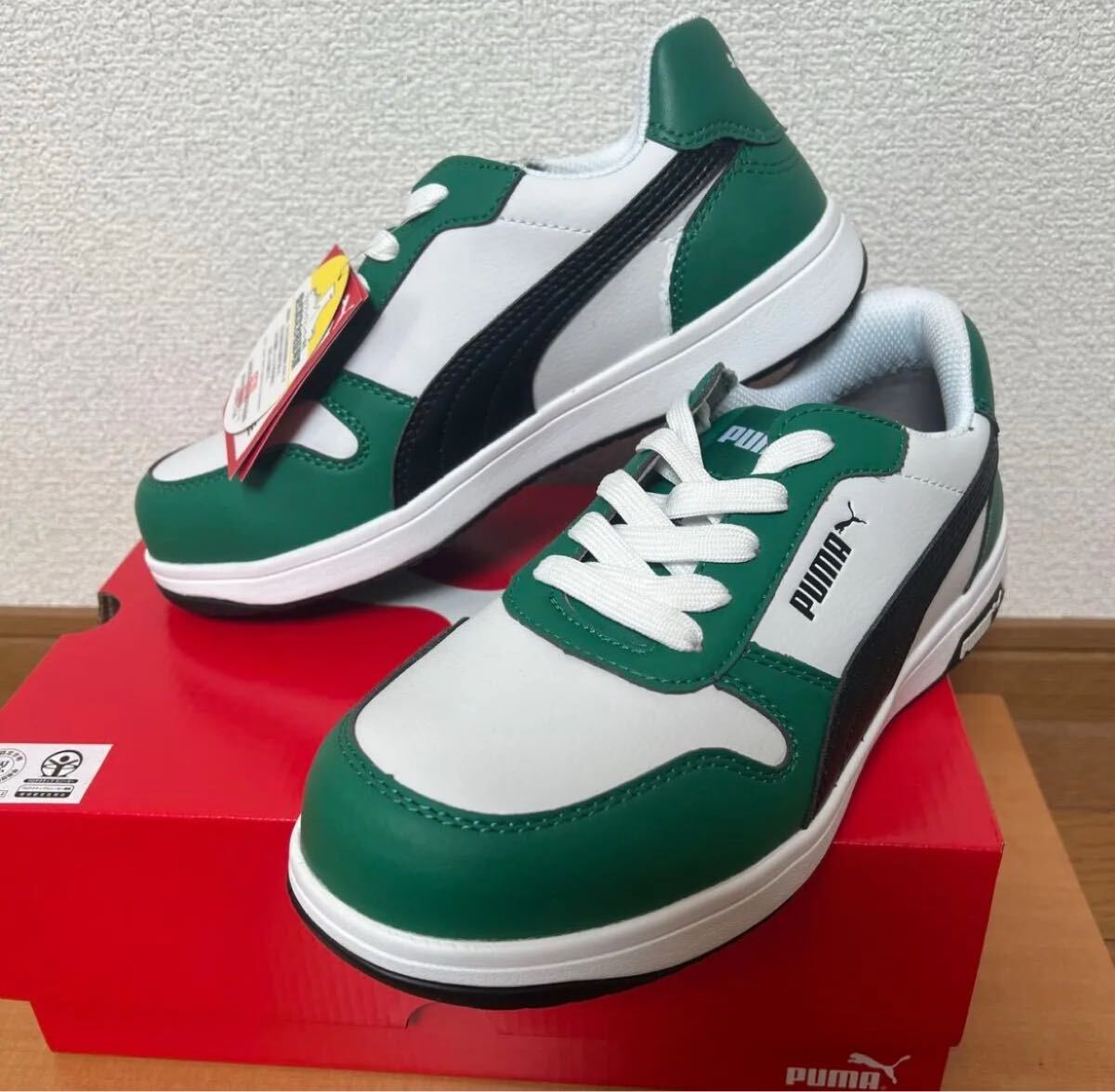 ★新品未使用★PUMA プーマ★ セーフティーシューズ 安全靴★フロントコート・ロー（グリーン）26.0cm★_画像1