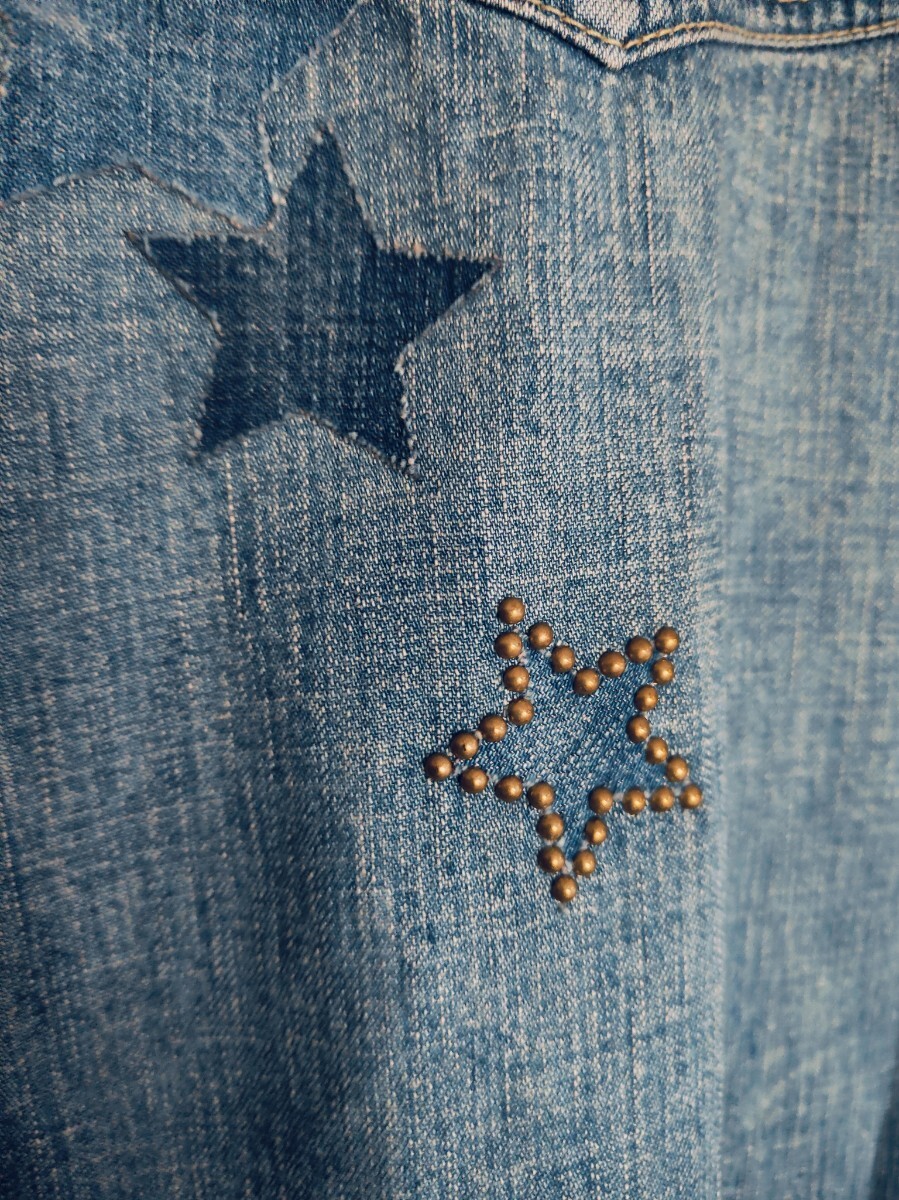 【REMI RELIEF】スタースタッズ付ウエスタンデニムシャツ　華やかスタイル！　レミレリーフ_画像6
