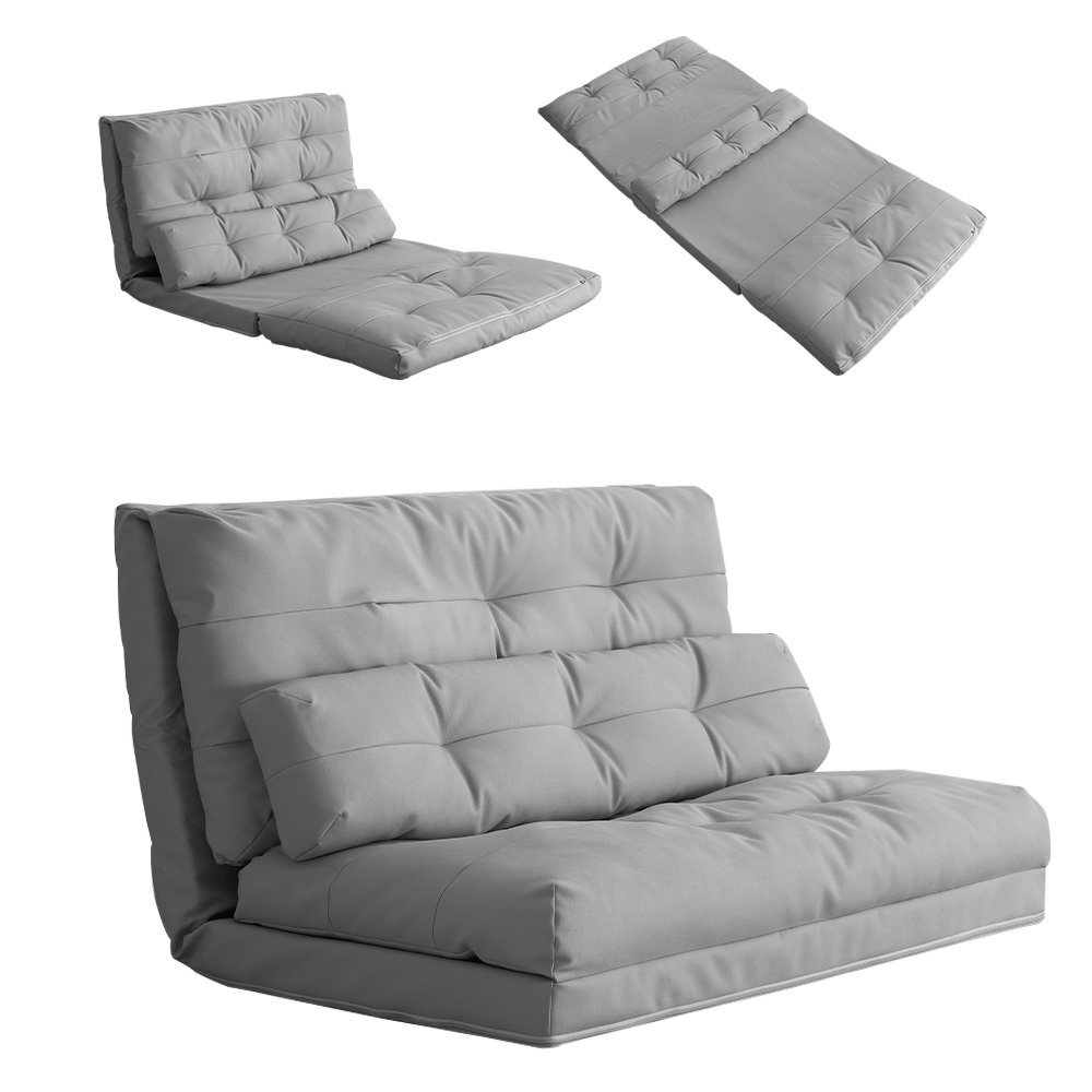 ソファーベッド ソファベッド ローソファー 2人掛け マルチに使える3WAY 6段階リクライニング クッション付き 折り畳み コンパクト_画像6