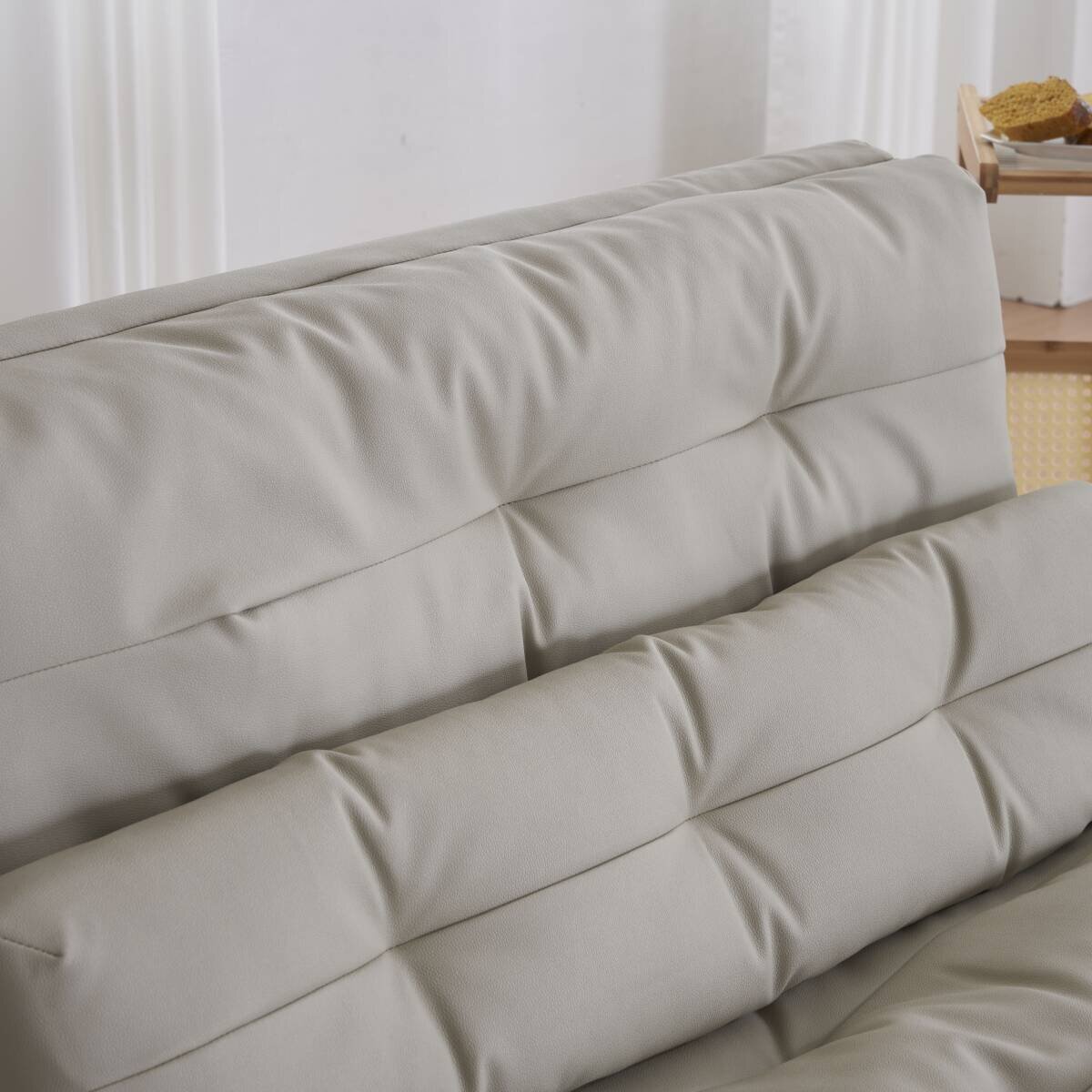 ソファーベッド ソファベッド ローソファー 2人掛け マルチに使える3WAY 6段階リクライニング クッション付き 折り畳み コンパクト_画像4