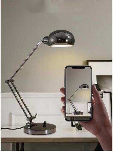  высокое качество * настольное освещение стол подставка освещение in пыль настоящий промышленность серия arm лампа серебряный чёрный 