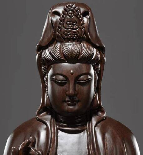  буддизм изобразительное искусство точный умение дерево резьба по дереву черное дерево дерево . звук бодисатва сиденье изображение изображение Будды украшение 