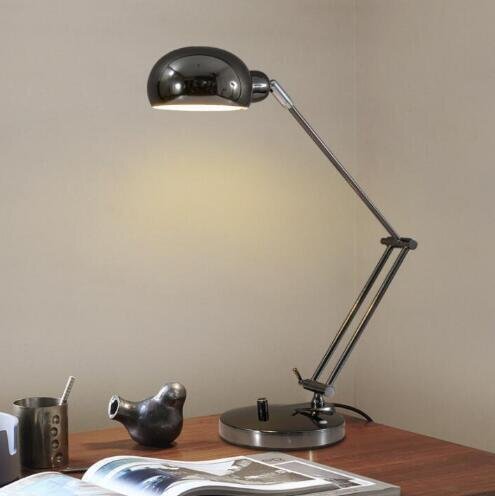  высокое качество * настольное освещение стол подставка освещение in пыль настоящий промышленность серия arm лампа серебряный чёрный 