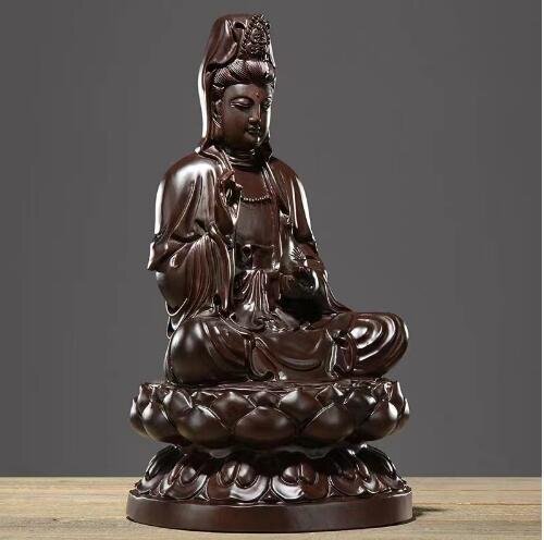  буддизм изобразительное искусство точный умение дерево резьба по дереву черное дерево дерево . звук бодисатва сиденье изображение изображение Будды украшение 