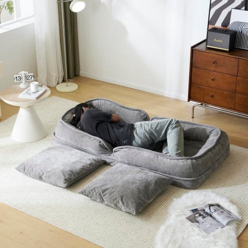 ソファー ソファーベッド 座椅子 3WAY 1人掛け シングル 1人掛け ベッド 折りたたみ フロアソファー 寝る 座る_画像10