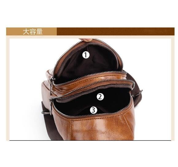 メンズバッグ 牛革 ボディバッグ 本革 登山旅行 アウトドア ワンショルダー 斜めがけバッグ おしゃれ 軽量 大容量 通勤 収納可能_画像4