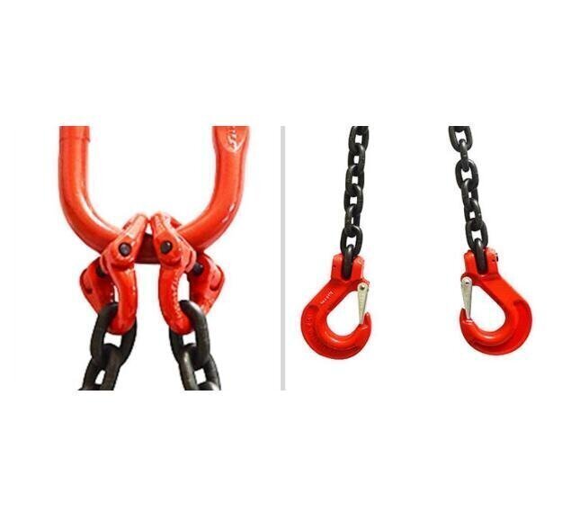  транспортировка работа для цепь sling sling крюк модель G80 марганец сталь производства использование нагрузка 3t 2 шт подвешивание комплект .-n диаметр 8mm длина 1m