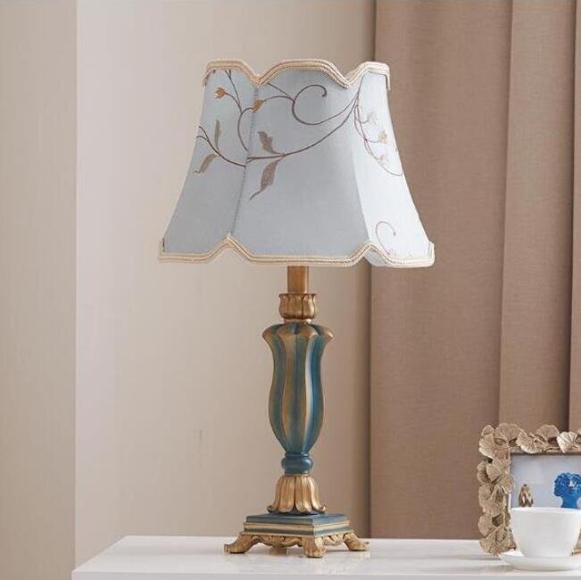  Северная Европа способ настольное освещение прикроватный ткань электрический подставка retro лампа настольный стол стол освещение .. настольная лампа 