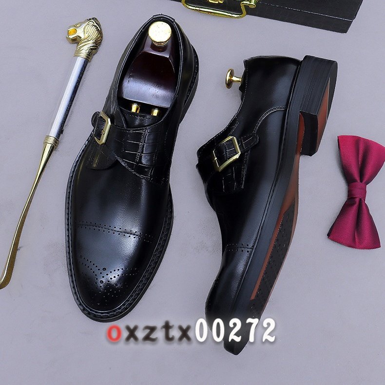  мужской новый продукт пряжка имеется верх Great телячья кожа monk туфли с ремешками мужской Trend универсальный 3. кнопка скульптура повседневная обувь 