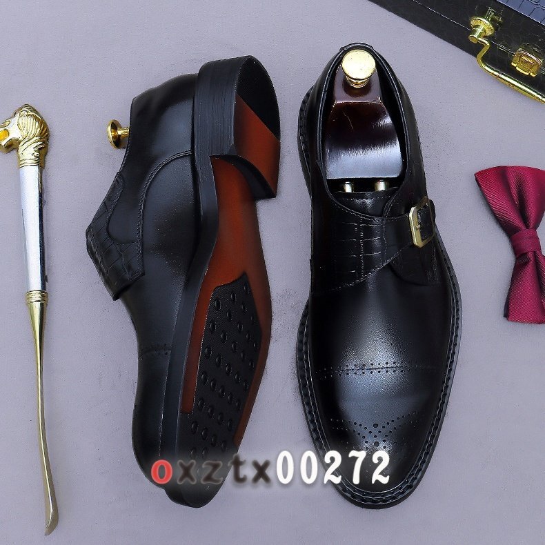  мужской новый продукт пряжка имеется верх Great телячья кожа monk туфли с ремешками мужской Trend универсальный 3. кнопка скульптура повседневная обувь 