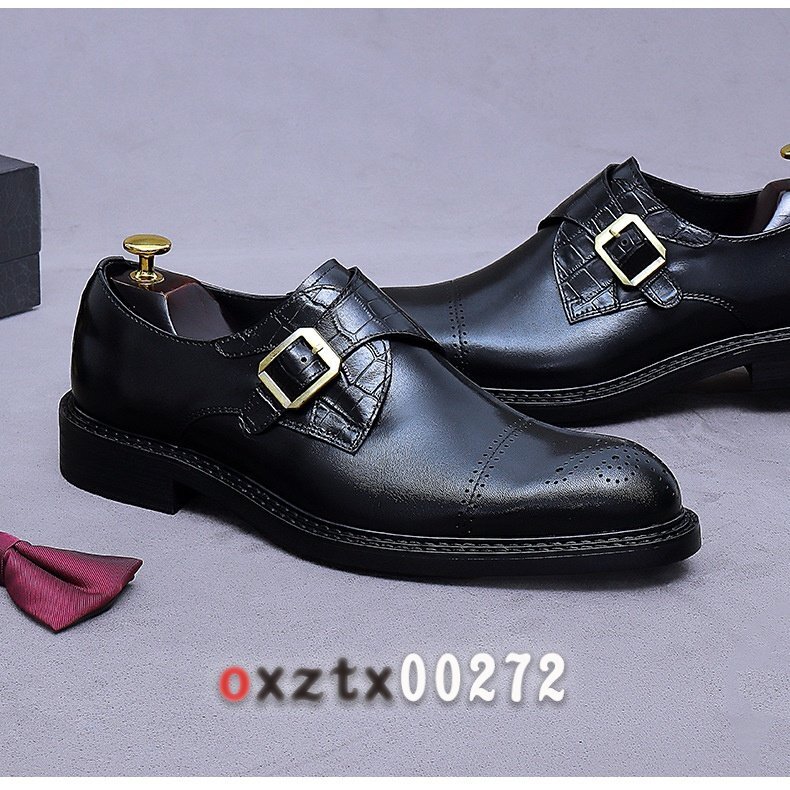  мужской новый продукт пряжка имеется верх Great телячья кожа monk туфли с ремешками мужской Trend универсальный 3. кнопка скульптура повседневная обувь 