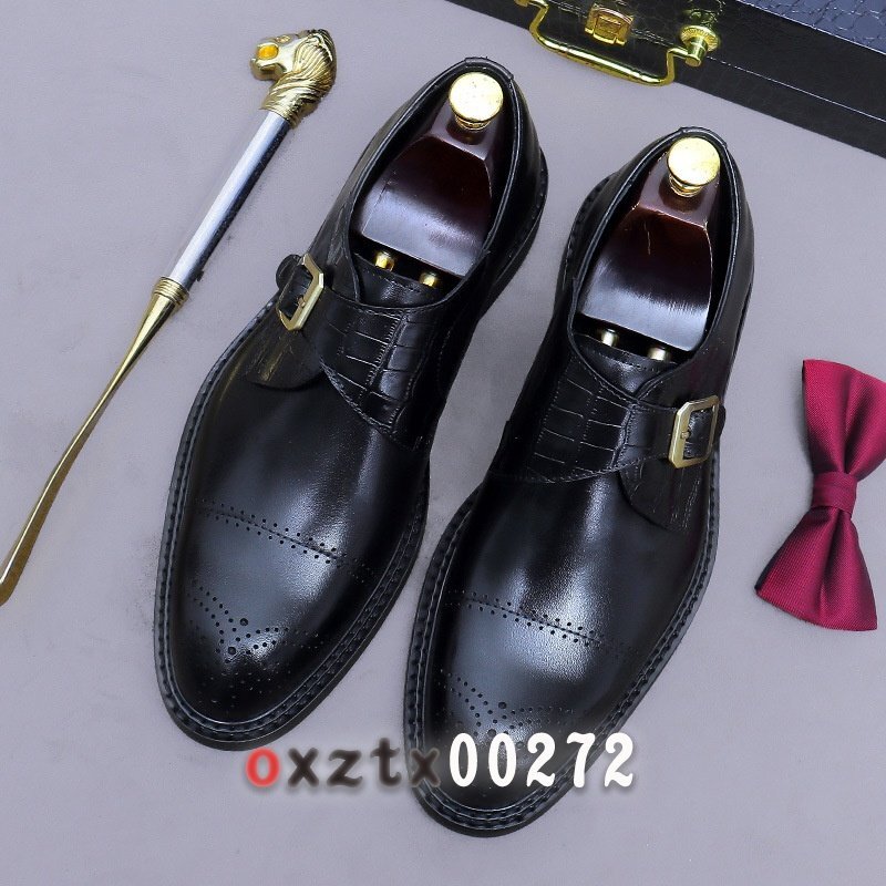  мужской новый продукт пряжка имеется верх Great телячья кожа monk туфли с ремешками мужской Trend универсальный 3. кнопка скульптура повседневная обувь 