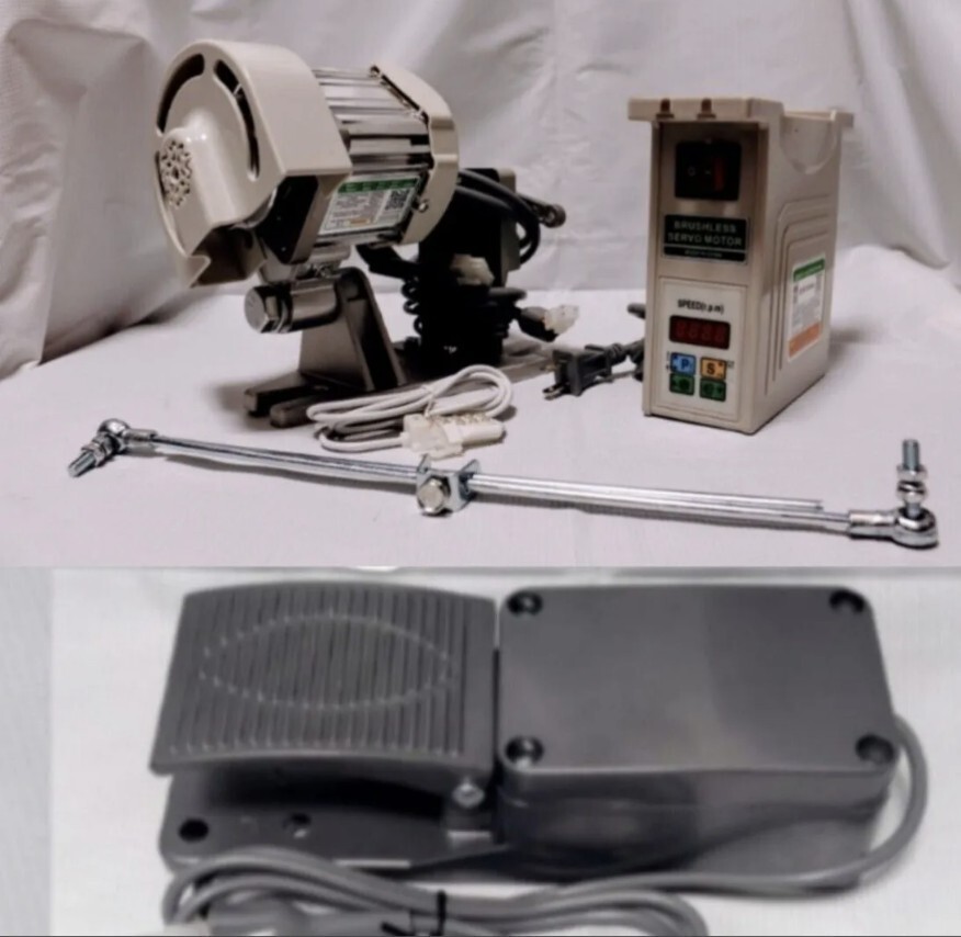 400ｗ（76#）サーボモーター、検出器無し、フットコントローラー付き！モーターブラケットの加工（画像2）が可能！_画像1