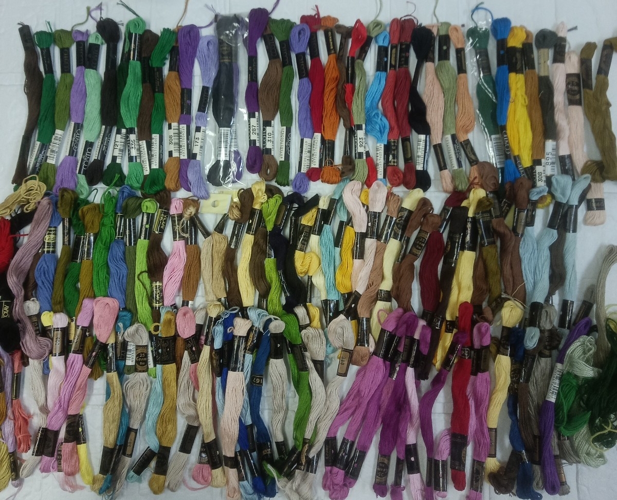 100円〜 1 手芸材料 ハンドメイド材料■コスモ*他・刺繍 刺しゅう糸 まとめてセット_画像1