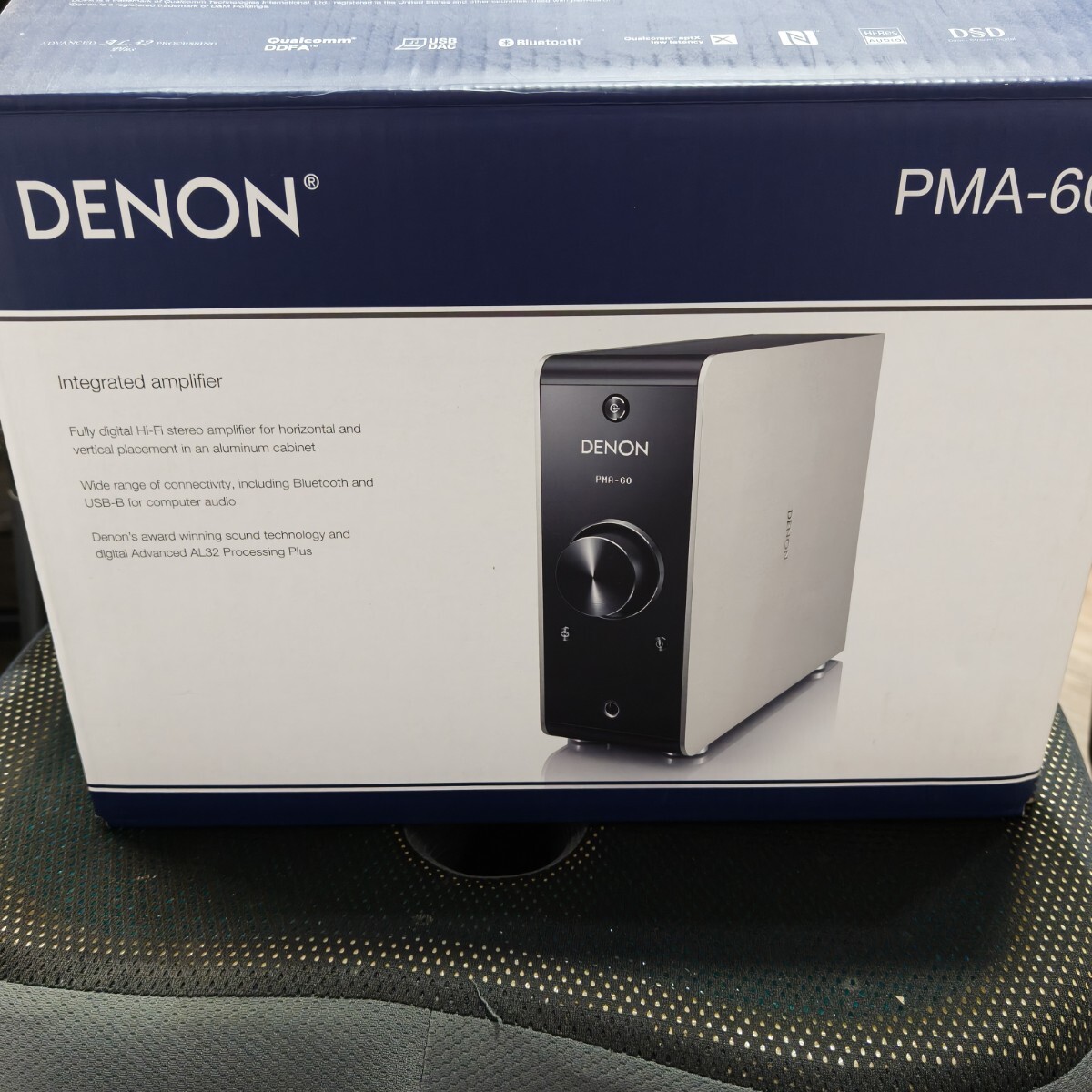 【開封のみ未使用】デノン DENON DSD 11.2MHz対応USB-DAC搭載プリメインアンプ PMA-60 (プレミアムシルバー)_画像1