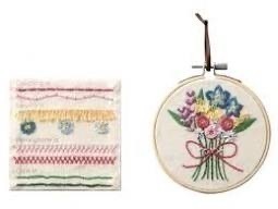 ZB105-3 ブーケ 24種のステッチが身につくフランス刺しゅうコレクション 刺繍キット　　壁飾り　サンプラー　刺繍枠付き　5269円_画像6