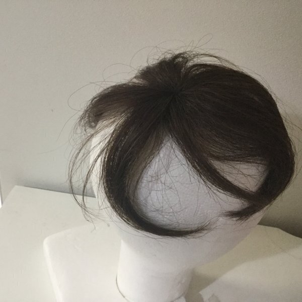 WG370-2 ③ 展示品 ミニつむじピース ヘアピース 栗色 部分ウイッグ ボリュームアップ 白髪隠しにも_画像1