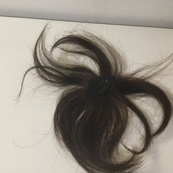 WG370-2 ③ 展示品 ミニつむじピース ヘアピース 栗色 部分ウイッグ ボリュームアップ 白髪隠しにも_画像2