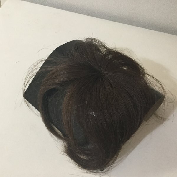 WG370-2 ③ 展示品 ミニつむじピース ヘアピース 栗色 部分ウイッグ ボリュームアップ 白髪隠しにも_画像4