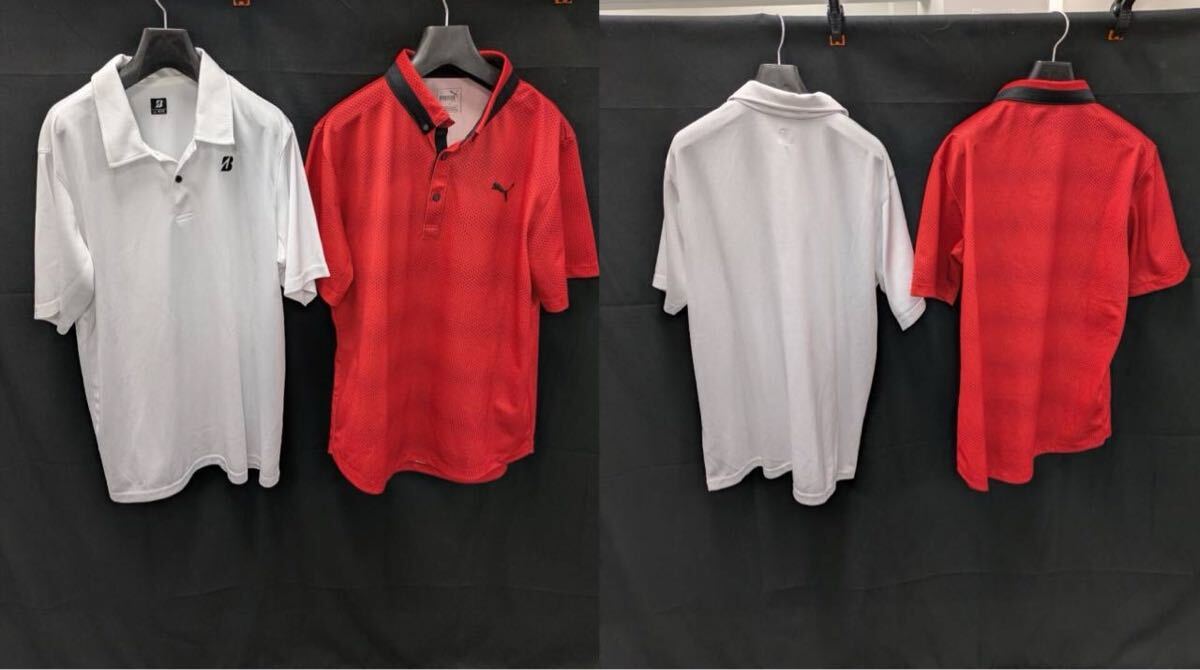 伊集　11月　No.93 シャツ　まとめ　 adidas アディダス　PUMA プーマ　BRIDGESTONE 他　スポーツウェア　サイズL〜　汚れシミほつれあり_画像5