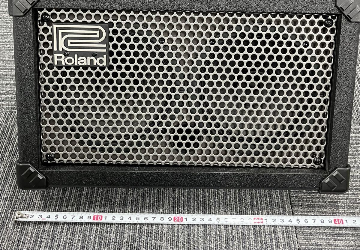 森岡 11月 No.189 Roland ローランド アンプ CUBE Street マイク 接続コード付 通電動作確認済 _画像9