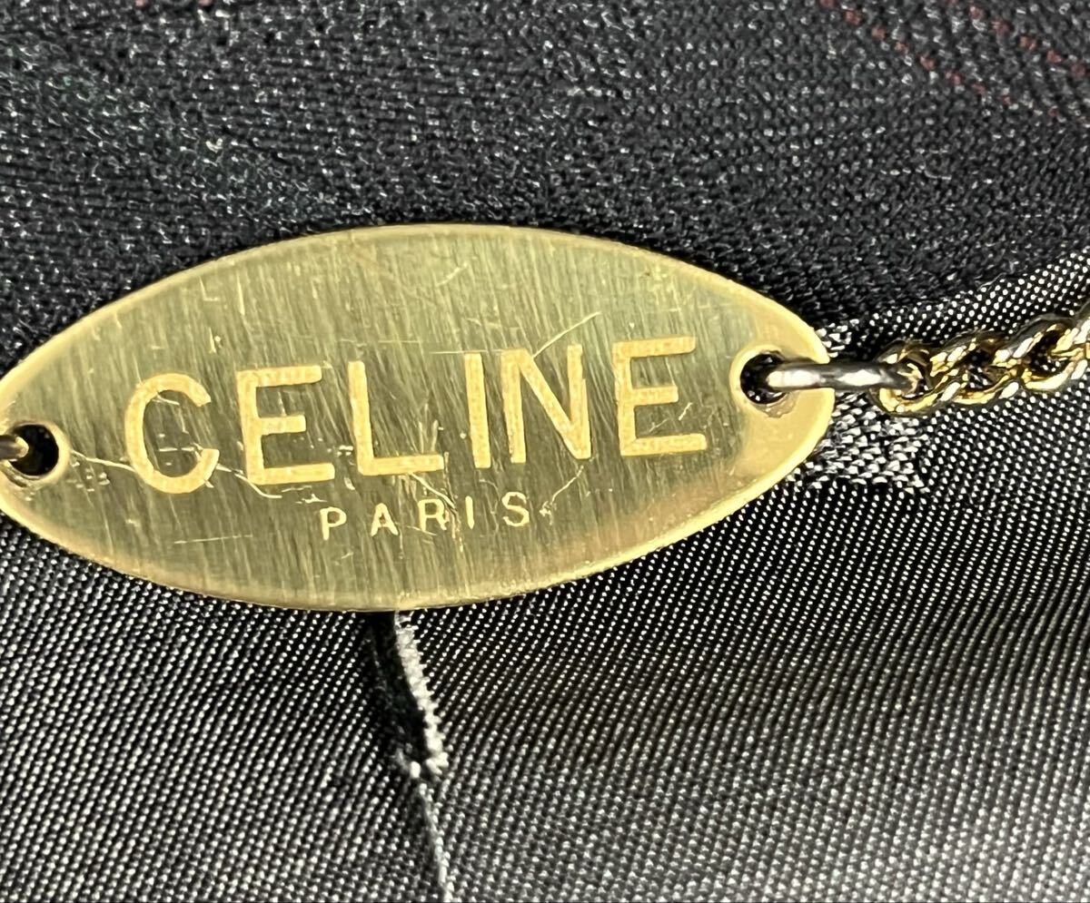 春名 11月 No.196 CELINE セリーヌ セットアップ スーツ ジャケット 個人名刺繍有 スラックス チャック固くて動かない シミ汚れ有_画像10
