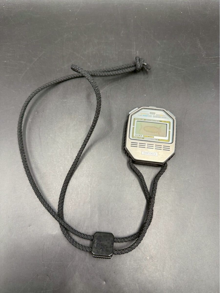 森岡　11月　No.161 SEIKO セイコー ストップウォッチ　S021-5000T デジタル　陸上　タイマー　ラップタイム　稼働なし　傷あり_画像1