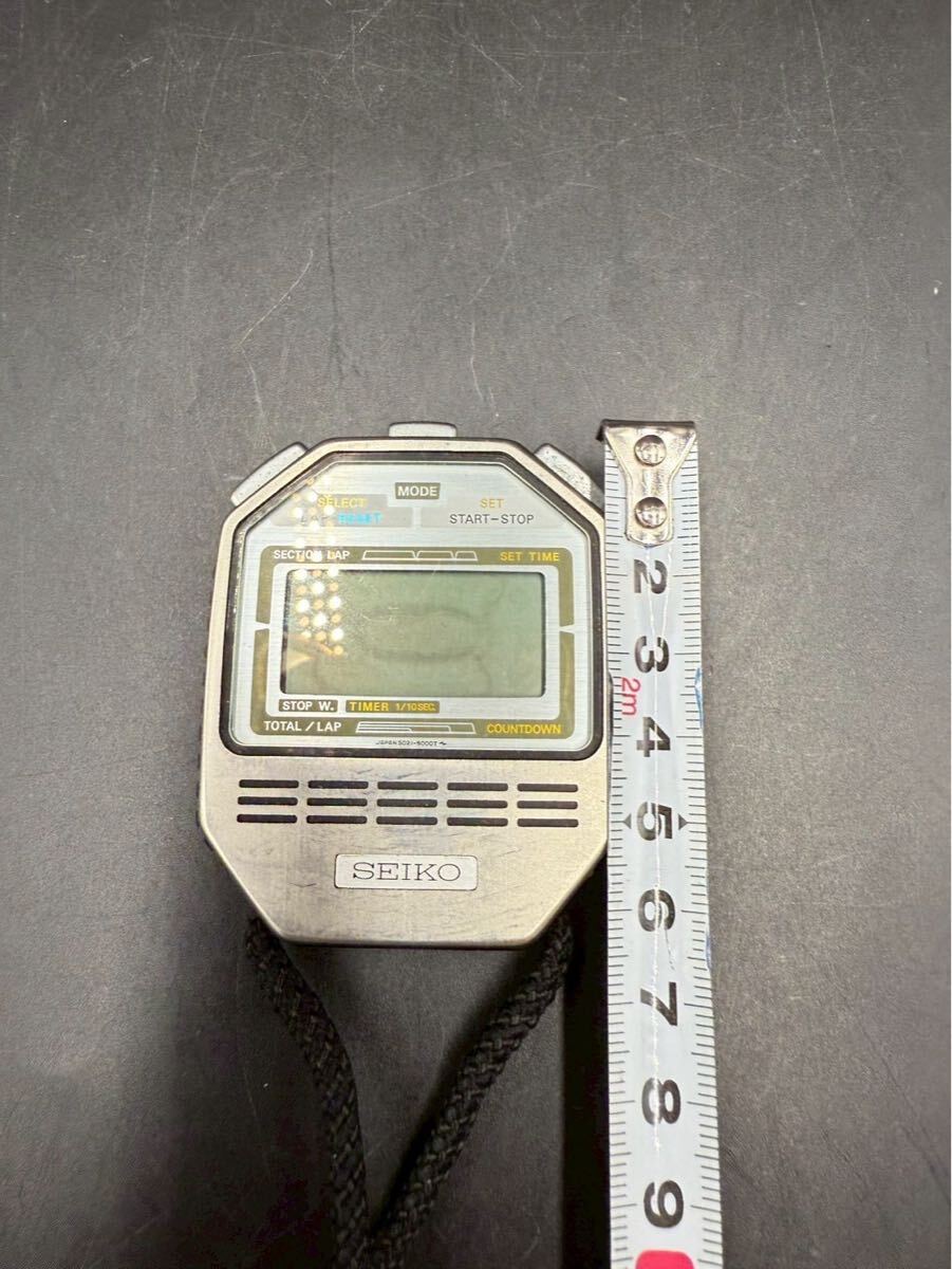 森岡　11月　No.161 SEIKO セイコー ストップウォッチ　S021-5000T デジタル　陸上　タイマー　ラップタイム　稼働なし　傷あり_画像8