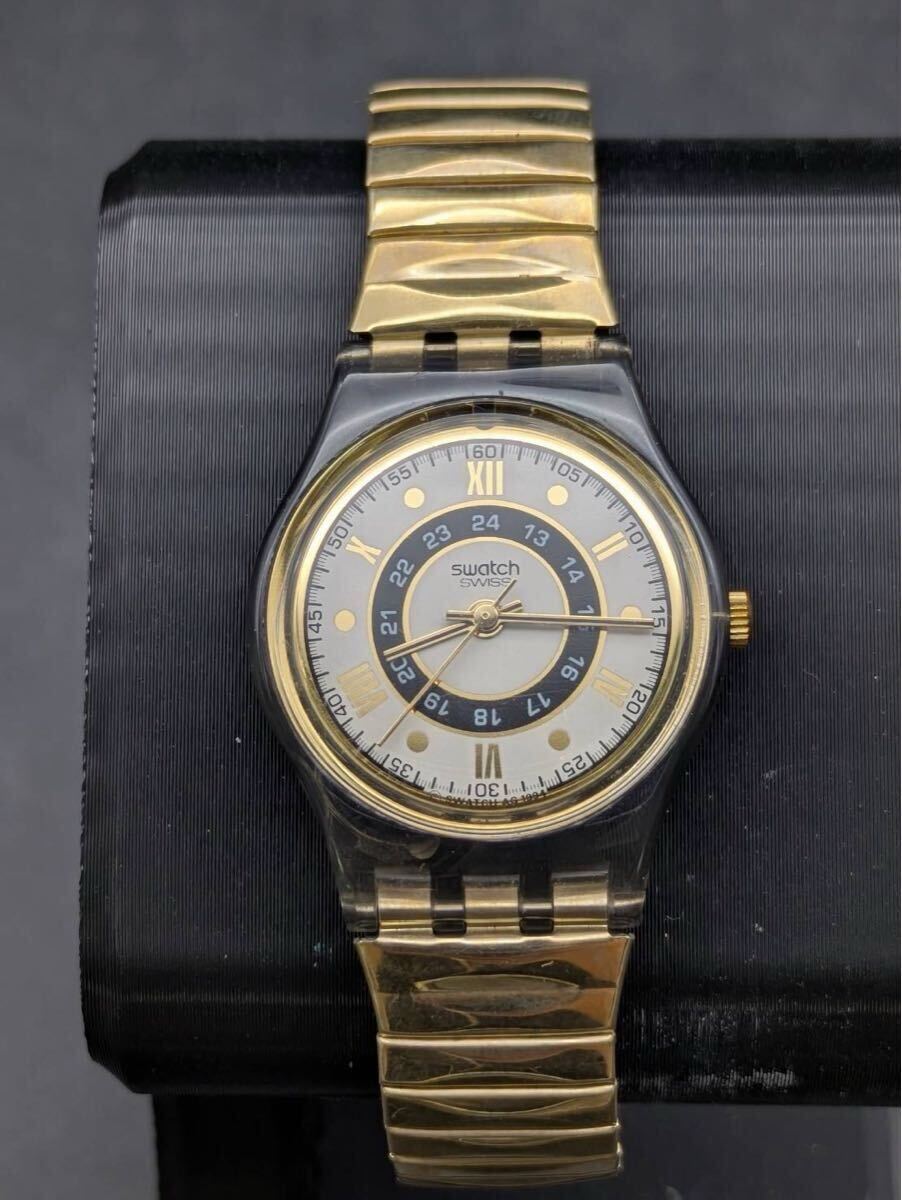 夏本　11月　No.42 Swatch スウォッチ 腕時計　637 9003 クォーツ　3針　稼働なし　ファッション　ウォッチ　汚れ傷あり_画像5