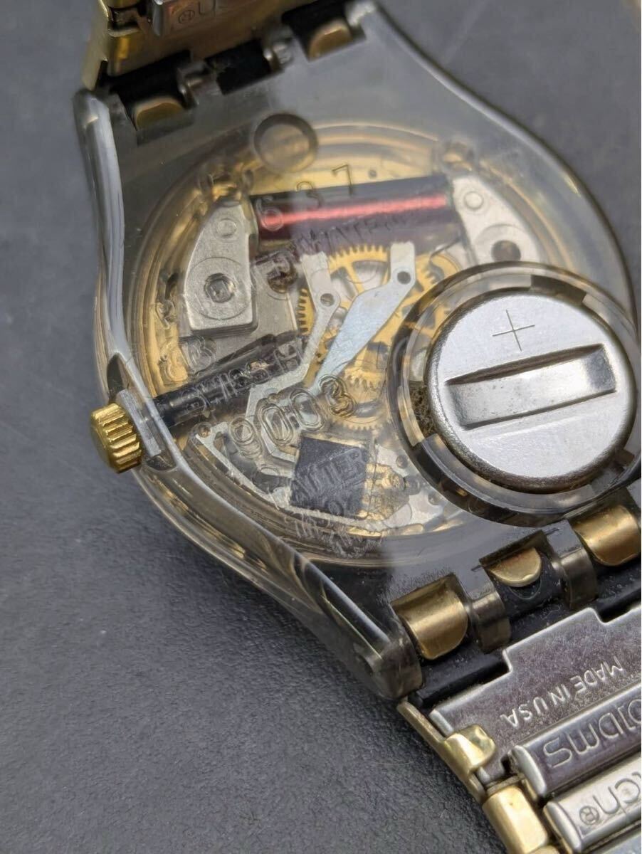 夏本　11月　No.42 Swatch スウォッチ 腕時計　637 9003 クォーツ　3針　稼働なし　ファッション　ウォッチ　汚れ傷あり_画像10